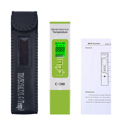 Testeur de qualité de l'eau 5 en 1 avec écran LCD, haute précision et design compact pour aquarium et piscine