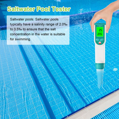 Testeur numérique de salinité et pH étanche avec grand écran HD pour une plage de salinité de 0 à 100 %