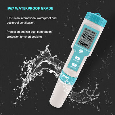 Compteur de qualité de l'eau multifonctionnel 7 en 1 avec conception de sonde détachable et boîtier imperméable IP67
