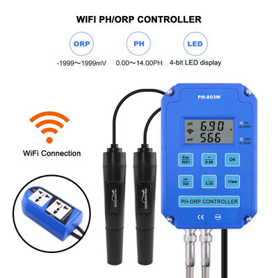 Contrôleur redox PH ORP de sortie WiFi avec sonde BNC remplaçable et électrodes doubles pour la culture hydroponique d'aquarium