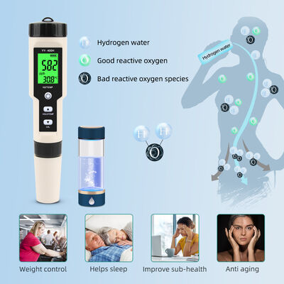 Plume numérique de test d'hydrogène avec double mesure et conception imperméable pour un test de qualité de l'eau de haute précision