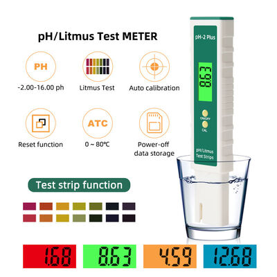Pro Digital pH Meter with Backlit LCD Display, Power-off Data Storage, and 0.5 pH Accuracy for Water Quality Testing