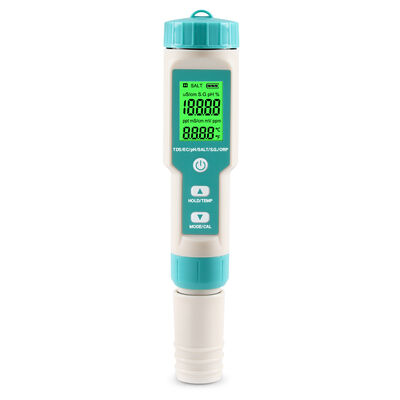 7-in-1 Water Quality Tester with Detachable Probe for High Precision 0.01pH Measurement