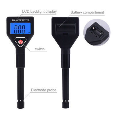 Réfractomètre numérique portable avec plage de mesure de 0 à 199,9 ppt et compensation de température