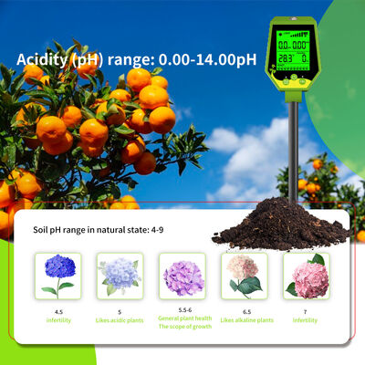6- In-1 Soil Tester Soil / CE / Humidité / Fertilité / Lumière / Température du sol Ph Mètre
