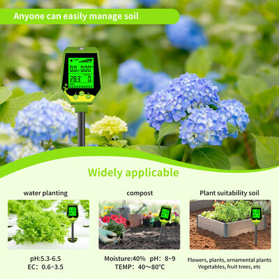 6- In-1 Soil Tester Soil / CE / Humidité / Fertilité / Lumière / Température du sol Ph Mètre