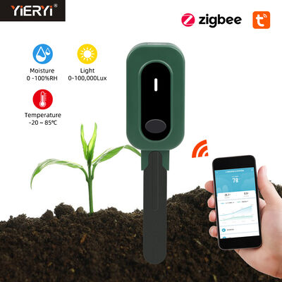 ZigBee 3 en 1 capteur de sol intelligent pour la température et l'humidité détecteur de lumière avec contrôle Tuya APP