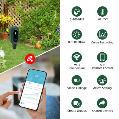 ZigBee 3 en 1 capteur de sol intelligent pour la température et l'humidité détecteur de lumière avec contrôle Tuya APP