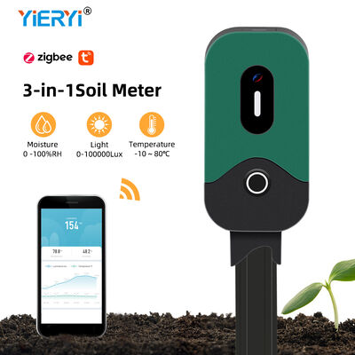 Tuya Smart Zigbee Tester Soil Sensor Température Humidité Illuminance Instrument de mesure de l'humidité du sol Zigbee