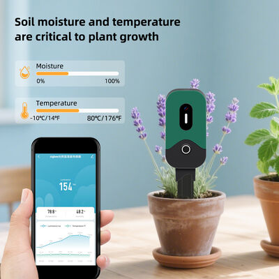 Tuya Smart Zigbee Tester Soil Sensor Température Humidité Illuminance Instrument de mesure de l'humidité du sol Zigbee