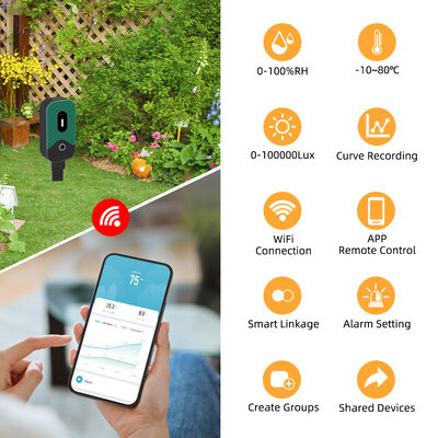 Tuya Smart Zigbee Tester Soil Sensor Température Humidité Illuminance Instrument de mesure de l'humidité du sol Zigbee