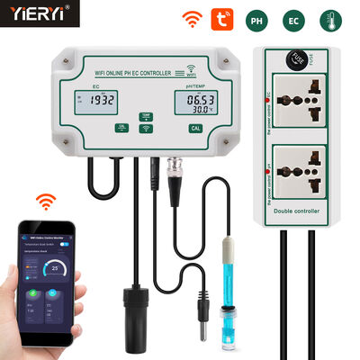 Tuya Wifi contrôleur de surveillance EC en ligne ph-mètre avec fonction d'enregistrement de données testeur de surveillance hydroponique de la qualité de l'eau