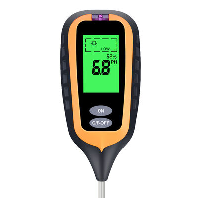 PH-mètre de sol 6 en 1, outil de test multifonctionnel du PH du sol de jardin, de la fertilité, de l'humidité, de la lumière, de l'air et de la température