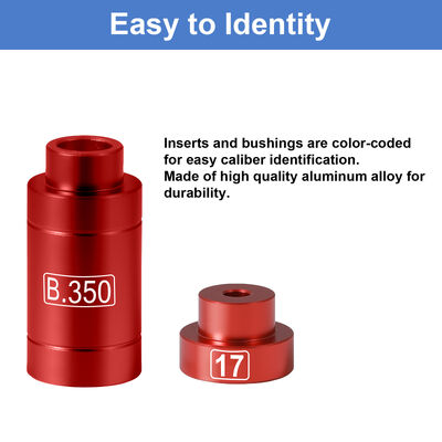 Jeu de jauges de dégagement en aluminium rouge, jeu de bagues de Conversion de calibre en alliage, adaptateurs de calibre B.350 et .17 pour une Identification facile