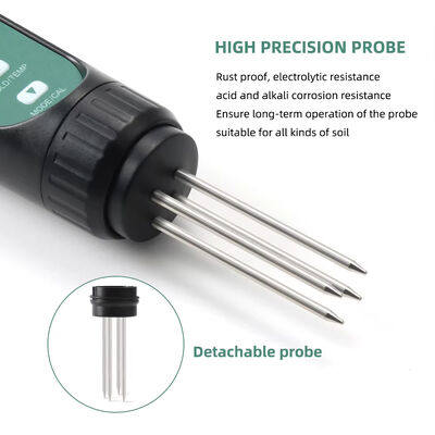 Outil de mesure agricole pour le jardinage en pot Conductivité du sol 3 en 1 Ecmètre de température du sol Humidité du sol Testeur