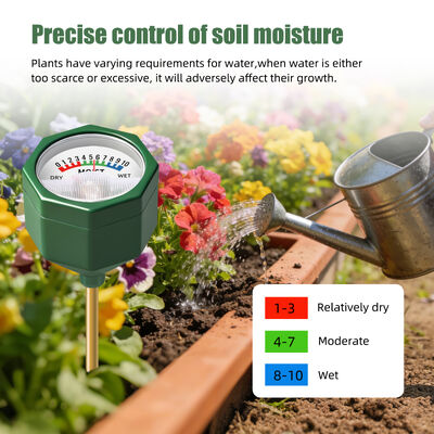 YIERYI, mesureur d'humidité analogique sans batterie avec sonde métallique de précision 0-10 échelle d'hygromètre pour l'élevage de plantes en pot de jardin