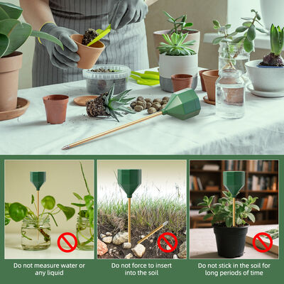 YIERYI, mesureur d'humidité analogique sans batterie avec sonde métallique de précision 0-10 échelle d'hygromètre pour l'élevage de plantes en pot de jardin