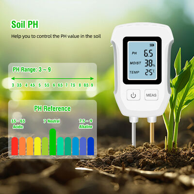Affichage LCD rétroéclairage 3 en 1 fleurs de jardin Sensor plantes détecteur d'humidité d'acidité pH-mètre Testeur d'humidité du sol