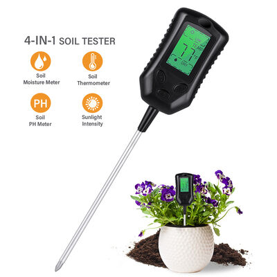 Grande interface utilisateur LCD 4 en 1 compteur de sol PH compteur de sol humidité/température/lumière du soleil outils d'analyse du sol