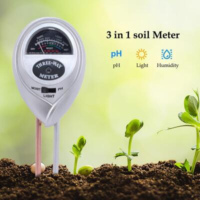3 en 1 sol PH eau humidimètre acidité humidité lumière du soleil plantes de jardin fleurs humide testeur Instrument outil