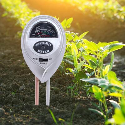 3 en 1 sol PH eau humidimètre acidité humidité lumière du soleil plantes de jardin fleurs humide testeur Instrument outil