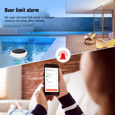 Chloromètre flottant étanche à l'eau Wifi 7 en 1 avec Smart Hub Salt/EC/TDS/ORP&Temp USB Le pH-mètre solaire pour piscines