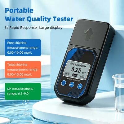 YIERYI Testeur photométrique portable et précis de la qualité de l'eau pour le pH, le chlore résiduel, le chlore total