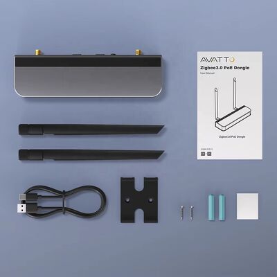 YIERYI Zigbee 3.0 PoE Dongle passerelle Hub pour Assistant domestique Zigbee2 MQTT ESP32 + CC2652P double antennes 5dBi type-c/PoE alimenté
