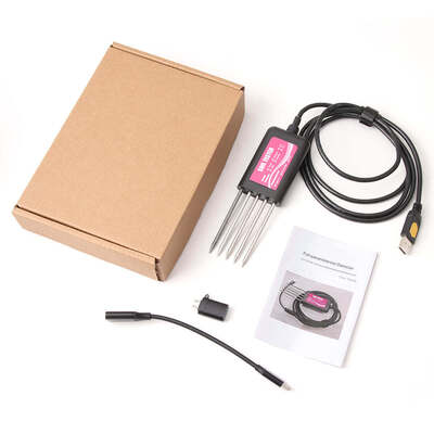 YIERYI 8-in-1 USB Soil Tester with Real-Time Monitoring pH Moisture NPK EC Temperature Fertility Sensor for Android HarmonyOS