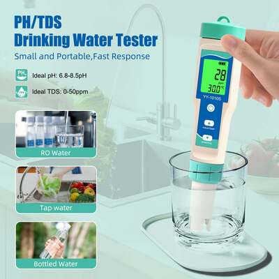 Stylo de test de qualité de l'eau YY-1010S 10-en-1 PH TDS EC Salinité ORP H2 S G Température Chlore Résistivité