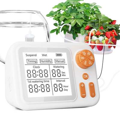 Détecteur d'humidité du sol intelligent d'intérieur, dispositif d'arrosage automatique, système d'irrigation goutte à goutte programmable pour plantes en pot, herbes aromatiques