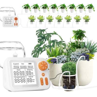Détecteur d'humidité du sol intelligent d'intérieur, dispositif d'arrosage automatique, système d'irrigation goutte à goutte programmable pour plantes en pot, herbes aromatiques