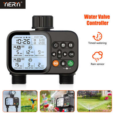 Températeur d'eau numérique pour tuyau de jardin Températeur d'irrigation automatique avec mode d'irrigation manuel automatique