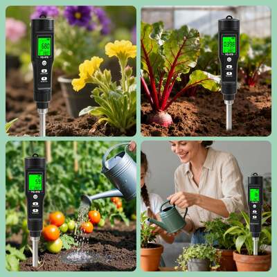Testeur du pH du sol Azot Phosphore Potassium CE Fertilité Température de sol Humidité