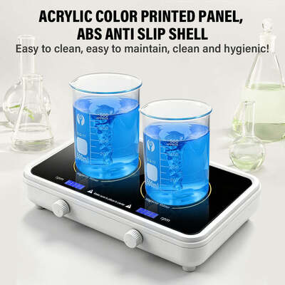 Agitateur magnétique à double position, mélangeur mini-laboratoire pour liquides et pigments, 500-1000 ml par station, vitesse réglable 600-4000 tr/min, équipement d'agitation de laboratoire à deux canaux