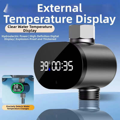 Production d'hydroélectricité, thermomètre à eau universel pour pommeau de douche, bain de bébé, bain d'enfants, écran d'affichage numérique LED visuel domestique