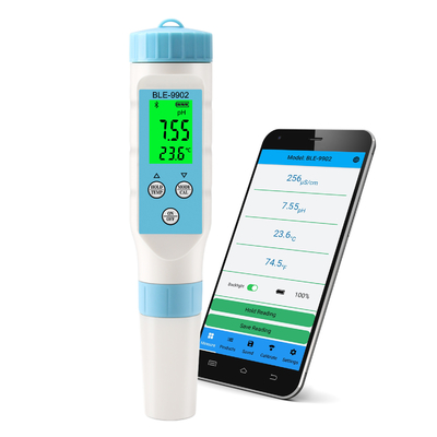 YierYi BLE-9902 3-en-1 Le pH numérique avec Bluetooth de Yieryi est parfait pour tester l'EC, la température et le pH dans les piscines, les aquariums et les systèmes hydroponiques.