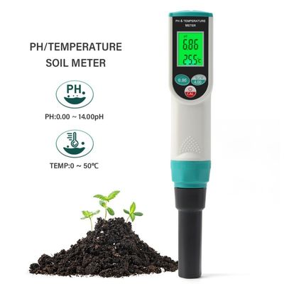Testeur de pH et de température du sol 2-en-1, mètre de haute précision pour le jardinage