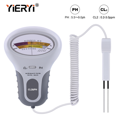 Testeur CL2 2 en 1 Qualité de l'eau PH & Chlore PC-102 - Appareil de test de la qualité de l'eau pour piscines et aquariums