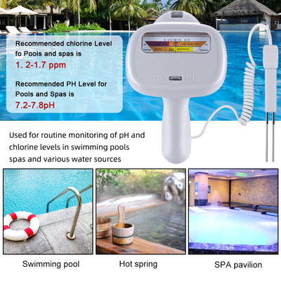 Testeur CL 2 en 1 Numérique PH & Chlore pour la Qualité de l'Eau des Piscines, Spas et Aquariums – Précis et Portable