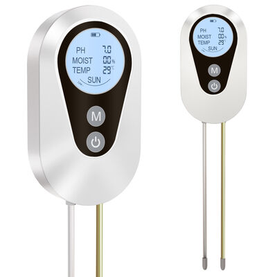 Testeur numérique 4 en 1 de PH et d'humidité du sol, avec écran LCD rétroéclairé, pour l'agriculture de jardin