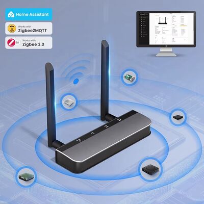 YIERYI Zigbee 3.0 PoE Dongle passerelle Hub pour Assistant domestique Zigbee2 MQTT ESP32 + CC2652P double antennes 5dBi type-c/PoE alimenté