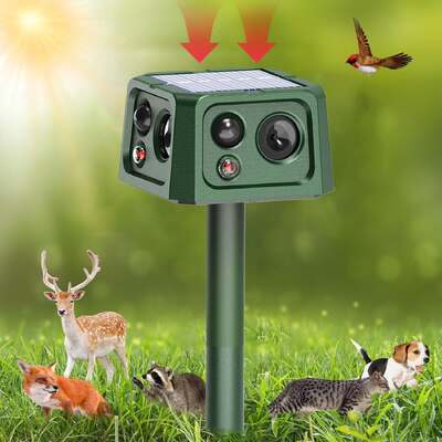 Répulsif anti-rongeurs SJZ-088 à énergie solaire à 4 faces