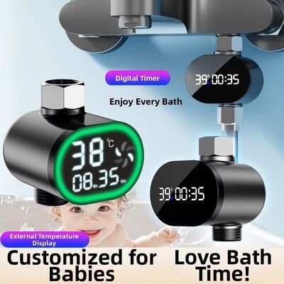 Thermomètre de bain pour bébé à hydropropulsion, indicateur numérique à LED universel pour la température de l'eau de la douche